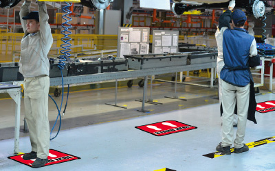 -Wait here; -Keep1.5M distance- Floor stickers &amp; Warning stickers | Corona/COVID-19 prevention